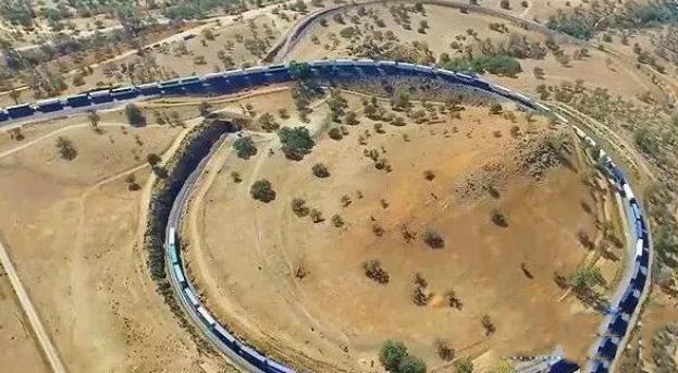 世界上最長的火車8個火車頭682節車廂總長7353米