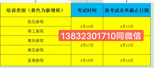 石家莊電工證4月份最新考試安排